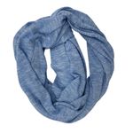 Heather Blue Infinity Scarf with Hidden Pocket Photo 1