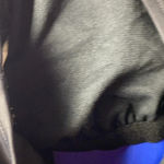 Nike WO SIZE MEDIUM BLUE BLACK ATHLETIC T BACK TOP BUILT IN PADDED BRA CLEAN Photo 6