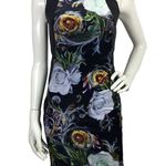 Clover Canyon Baroque Rose Velvet and Genuine Leather Dress Photo 3