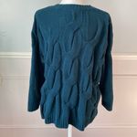 J. Jill Size M Chenille Teal Peacock Chunky Cable Knit Sweater Pullover Knit Top Green Size M Photo 7