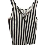 Cato  Black and White Striped Tank Top size large lightweight. Ties in the back. Photo 1