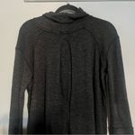 We The Free People Split Back Turtleneck Top Dark Gray Long Sleeve Size Medium Photo 7
