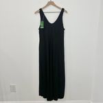 Halara U Neck Flowy Maxi Casual Tank Dress Black NWT size Large Photo 2