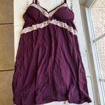 Victoria's Secret Victoria secret lace maroon sleepwear lingerie slip Dress Photo 0