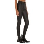 Dr. Denim Lexy Skinny Jeans in Black Metal Small Womens Vegan Pleather Photo 2