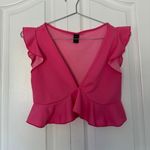 SheIn Pink Crop Top Photo 1