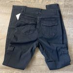 Spanx NWT  Women's Washed Black Stretch Twill Ankle Cargo Pants Size Medium Tall Photo 3