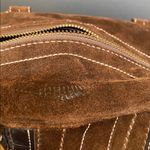 Coach  SMALL Hvy Leather Suede Mia Soho Satchel Barrel Shoulder Bag F10061 Brown Photo 10