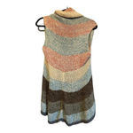 CAbi  Knit Striped Cotton Blend Vest Size Small Autumn Holiday Coverup Photo 1