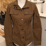 Aether Amelia Military Jacket Brown Utility Moto Field Coat Size 1 Green Photo 0