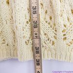 Free People NEW Elton Cream Crochet Knit Long Sleeve Mini Dress, L Photo 10