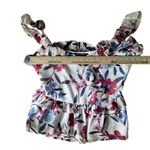 French Connection  Aden Bai Lurex‎ Frill Ruffle Cami Top Women's 8 Floral Sparkle Photo 9