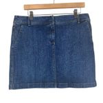 Loft Ann Taylor  Mini Denim Skirt Womens 8 Medium Wash 90s Y2K Preppy Indie Photo 0