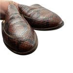 Madewell The Frances Loafer Mule in Snake Embossed Leather Brown Black Sz 7.5 Photo 4