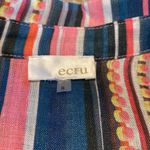 Ecru  Linen L/S Button Down Pink Blue Lilac Stripe Shirt Sz SMALL Photo 1