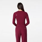 FIGS  Ribbed Longsleeve Underscrub in Deep Cranberry, Size X-Small Photo 5