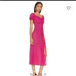 Natalie Martin Charlotte Midi Dress in Shangri La Print Raspberry Photo 1