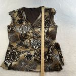 Style & Co Vtg Y2K Babydoll L Large Top Cap Sleeve Fairy Grunge Whimsigoth Goblincore Brown Photo 7