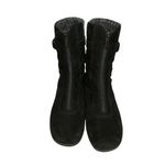 Aquatalia Suede Combat Ankle Square Toe Boots Black Size 8 Photo 3