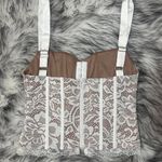 SheIn White Lace Corset Top Photo 1