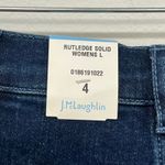 J. McLaughlin  Rutledge Jeans 4 NWT $178 Bootcut Blue Solid Dark Was Stretch Photo 4