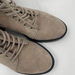 DOLCE VITA Nigel Boots Size 8 Lace Up Heels NEW Suede Leather Bootie Taupe NWOT Tan Photo 2
