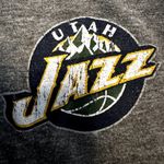 Nba  Utah Jazz Sweatpants Wide Leg Drawstring Heathered Gray Medium Photo 1