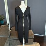 Women’s BodyCon Black Zipper Long Sleeve Party Club Dress Size L NEW Size L Photo 1