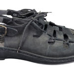 Rieker Black Leather Lace Up Slingback Sandals Women's Size 10 EU 42 Photo 0