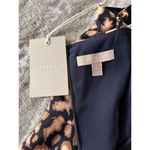 Chelsea28  SLEEVELESS FAUX WRAP MIDI DRESS IN NAVY LEOPARD NWT WOMEN'S SIZE S Photo 13