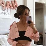 Windsor Pink Jean Jacket Crop Photo 0