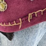 Vintage Patchwork Embroidered Zip Hoodie Multicolor Boho Festival Jacket medium Black Photo 3