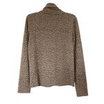 ZARA  Brown Animal Print Turtleneck Sweater Size Large | 45-2 Photo 1