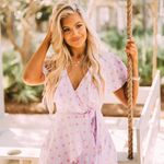 These Three Boutique Polka Dot Wrap Romper  Photo 0