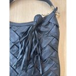 Cole Haan  Prudence Black Woven Leather Hobo Shoulder Bag Purse Wide Weave Photo 2