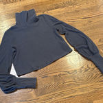 Urban Outfitters  Ribbed Mock Neck Sweater, Gray, M Photo 0