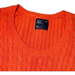 American Eagle  Cable Knit Sweater Mens Medium Orange Scoop Neck Boho Cozy Warm Photo 6