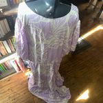 Eloquii purple & white floral flowy v-neck tiered maxi dress Photo 3