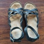 UGG  Lalima Black Chic Feminine Leather Summer Strappy Platform Sandals Size 8 Photo 2