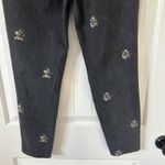 Driftwood | Giselle Embroidered Distressed High Rise Jeans Black Wash | Size 28 Photo 6