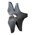 Free People Charm Double-V Suede Pull On Ankle Boots in Navy size 36.5 (6) Photo 15