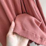 Urban Outfitters  Ribbed Wrap Long Sleeve Dress, Dusty Rose, Size Medium Photo 11