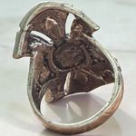 Silver Art Deco Style Ring With White Stones Size 7.5 Photo 1