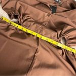 Pretty Little Thing NWT  Button Front Wide Leg Jumpsuit Chocolate Brown Size 12 Photo 8