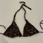 Victoria's Secret Victoria’s Secret women XS brown with drops print triangle bikini top no cups Photo 0