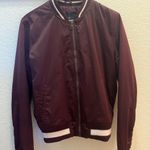 American Eagle Maroon Bomber Jacket Photo 0
