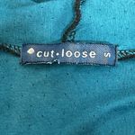 Cut Loose Green Y2k Boho Wrap Around Inset Jacket Deep Sea Cardigan Size Small Photo 1