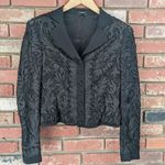 Escada Silk & Cotton Intricate Black Floral Mesh Jacket Top Size undefined Photo 0