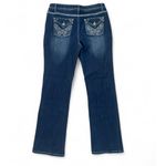 Revolt Vintage Embroidered Butterfly Beaded Blue Jean Bootcut Size 10 Y2K Photo 1