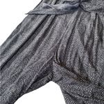 Di Trevi Vintage 90s Gray Black Eclectic Animal Print Tie Front Funky Jumpsuit Size 12 Photo 1